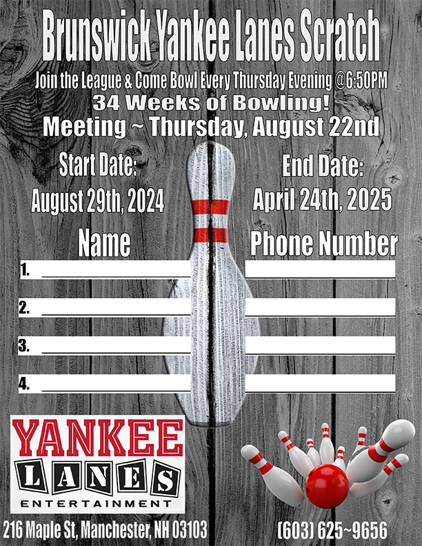 Brunswick Yankee Lanes Scratch Fall 2024 Manchester